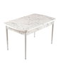 Hanah Home Trend Carrara Mesa de Comedor Extensible Blanco y Gris